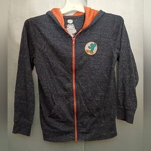 Wonder Nation Charcoal Hoodie with Coral Highlights
